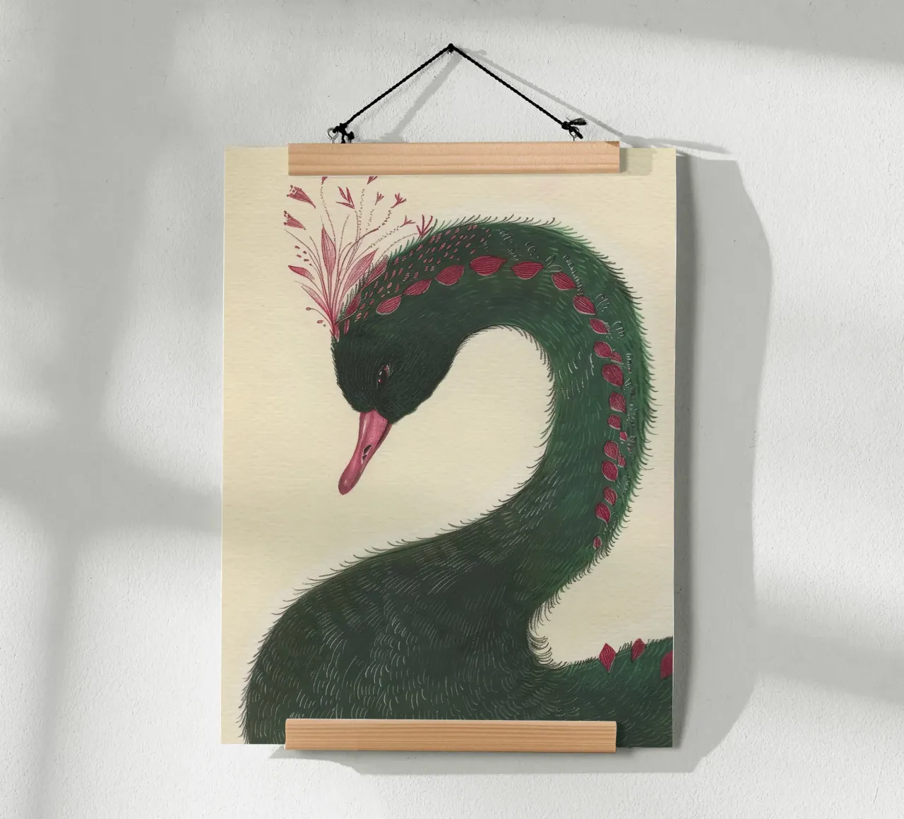 Il Cigno Regale poster con telaio in plastica da Rustic Grace Studio 02
