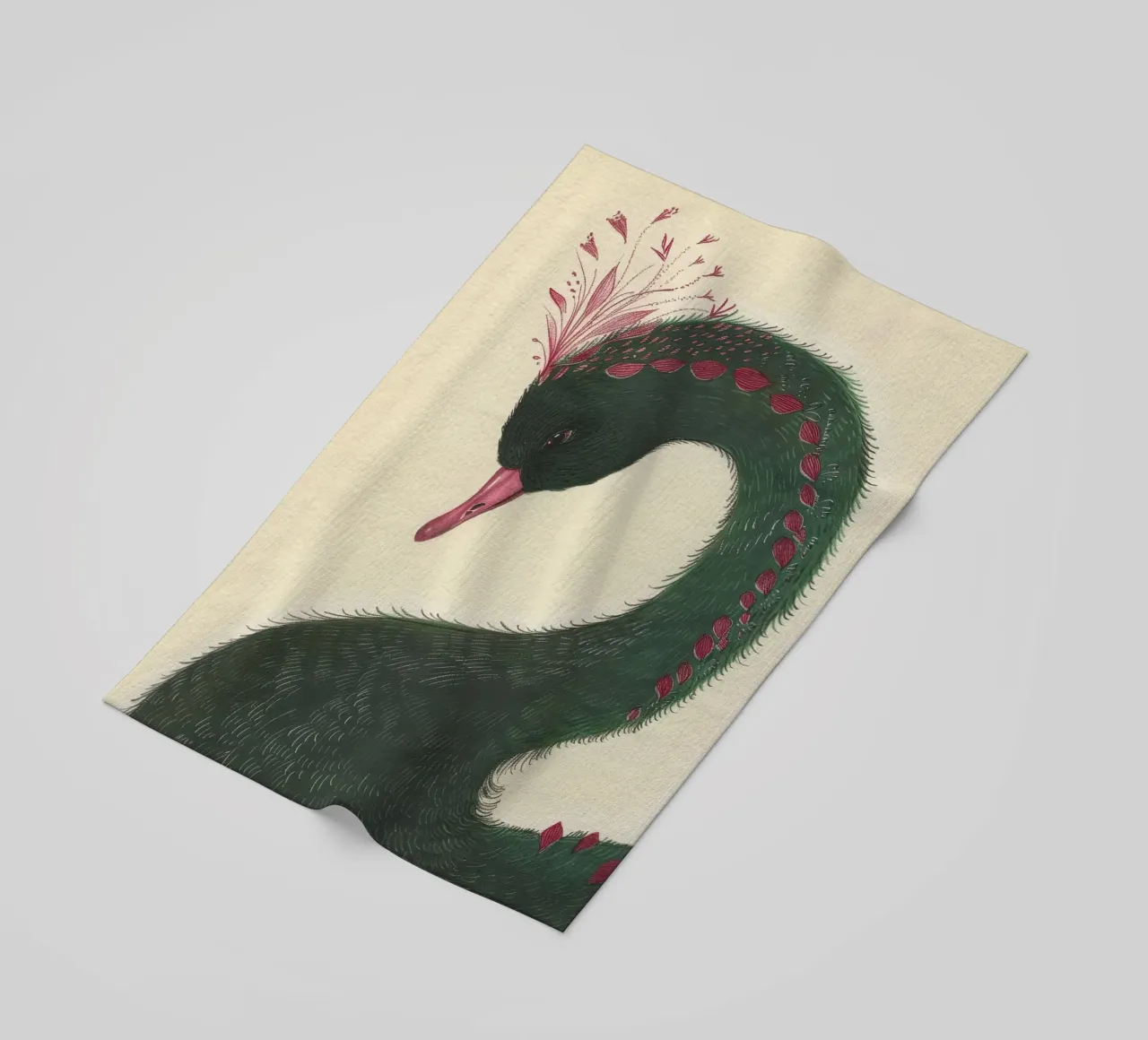 Il Cigno Regale telo mare da Rustic Grace Studio 02