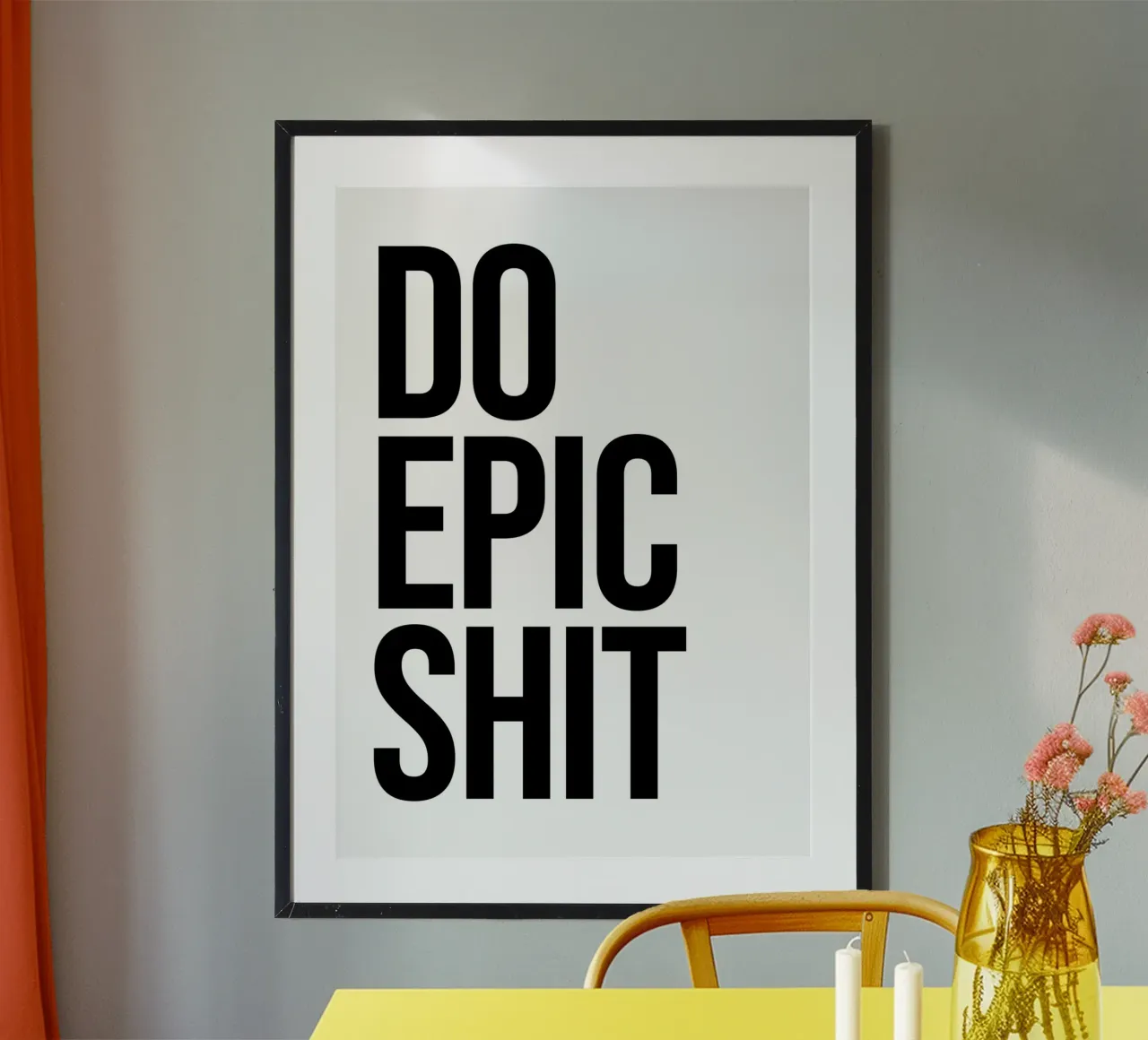 Mach epischen Scheiß Zitat Poster von Paigaam Studio