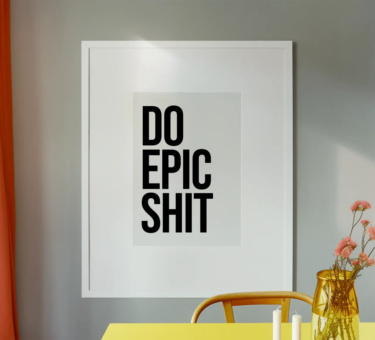 Mach epischen Scheiß Zitat Poster von Paigaam Studio