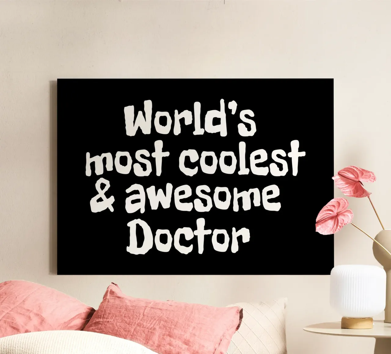 World's most coolest and awesome doctor tela con Cornice a cassetta da happieeagle