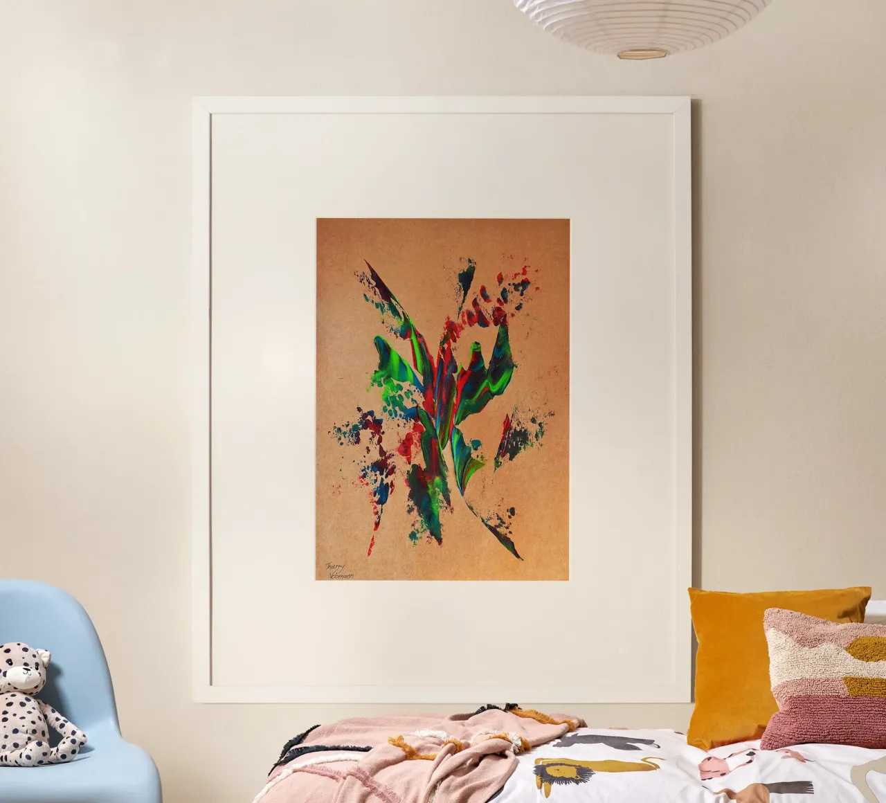 NATURAL STYLE 19 poster con telaio in alluminio da Thierry Vobmann Abstract painting