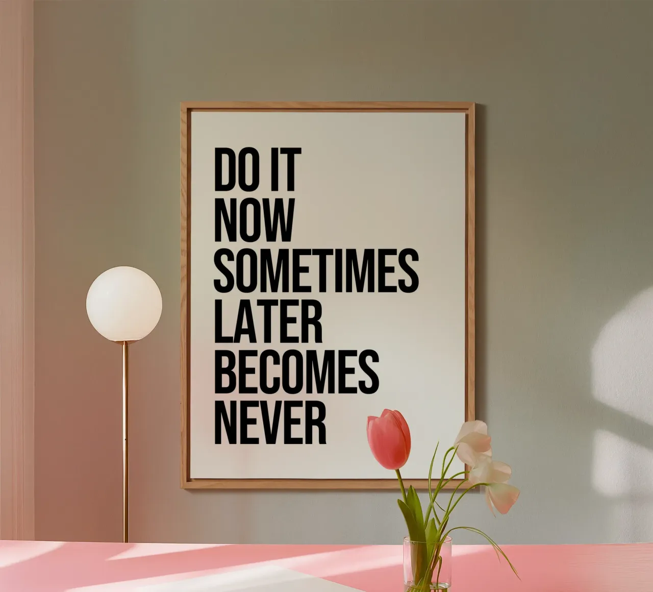 Mach es jetzt manchmal später wird nie Zitat Forex-Platte von Paigaam Studio