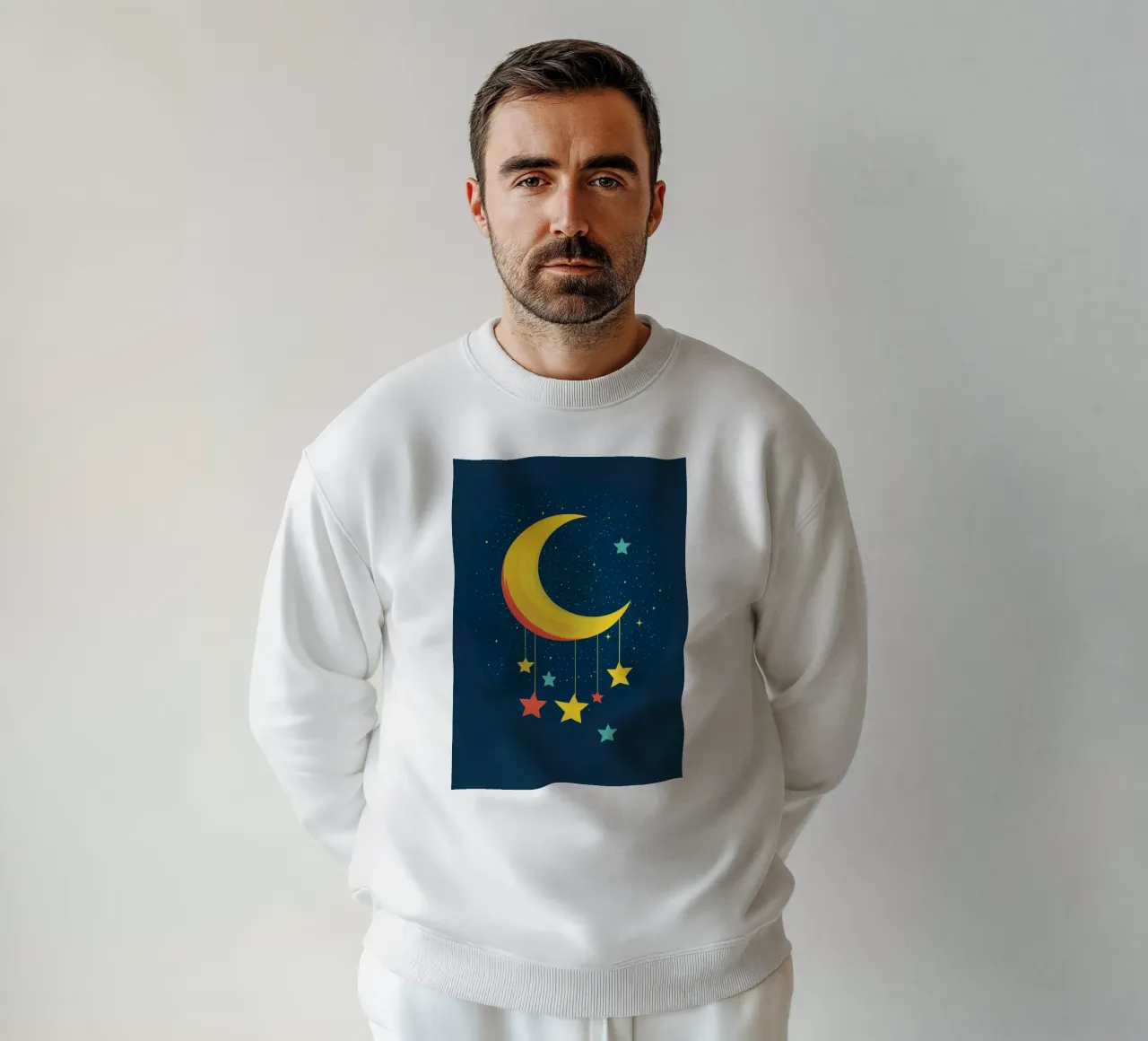 Luna in una notte stellata felpa da DreamPixel