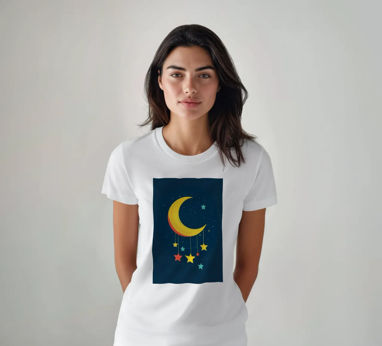 Luna in una notte stellata t-shirt da DreamPixel