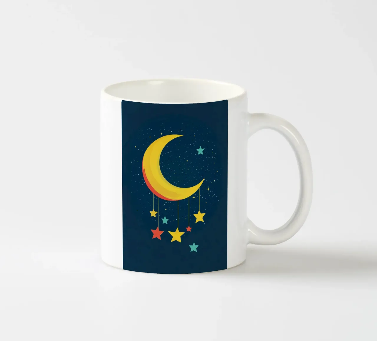 Luna in una notte stellata tazza in ceramica da DreamPixel