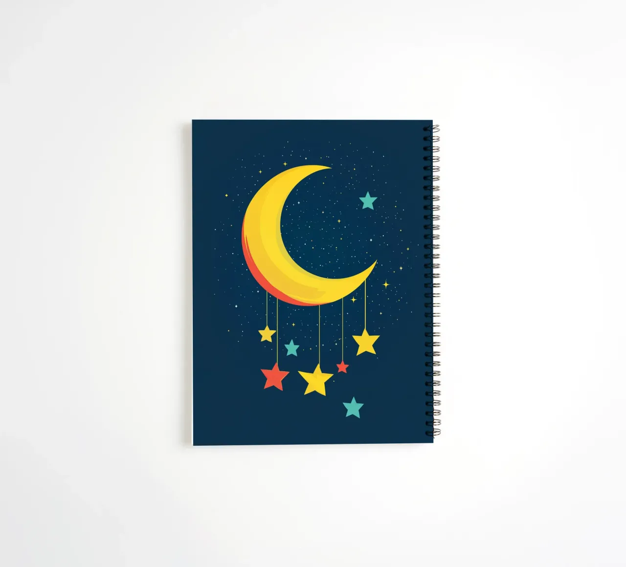 Mond in sternenklarer Nacht Ringbuch von DreamPixel