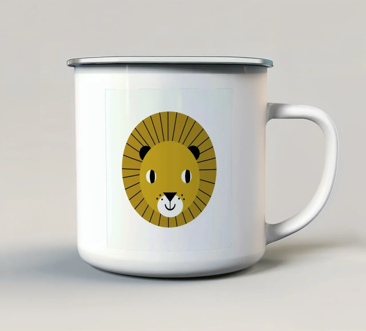 Lion tazza in smalto da Charlotte Winter