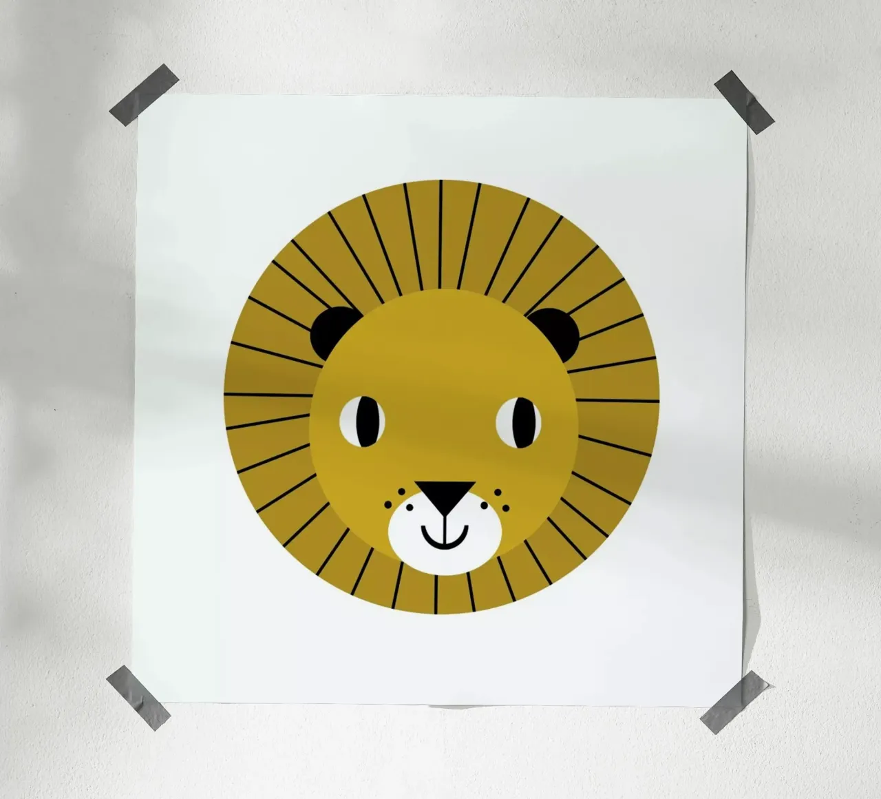 Lion poster con telaio in plastica da Charlotte Winter