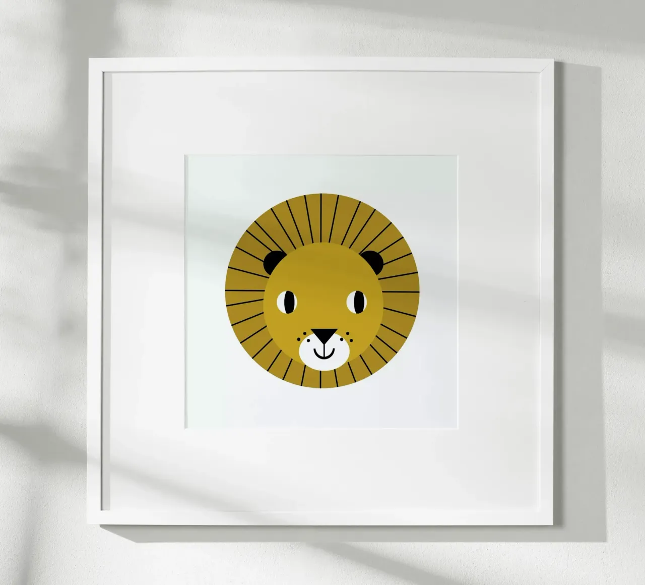 Lion poster con telaio in plastica da Charlotte Winter