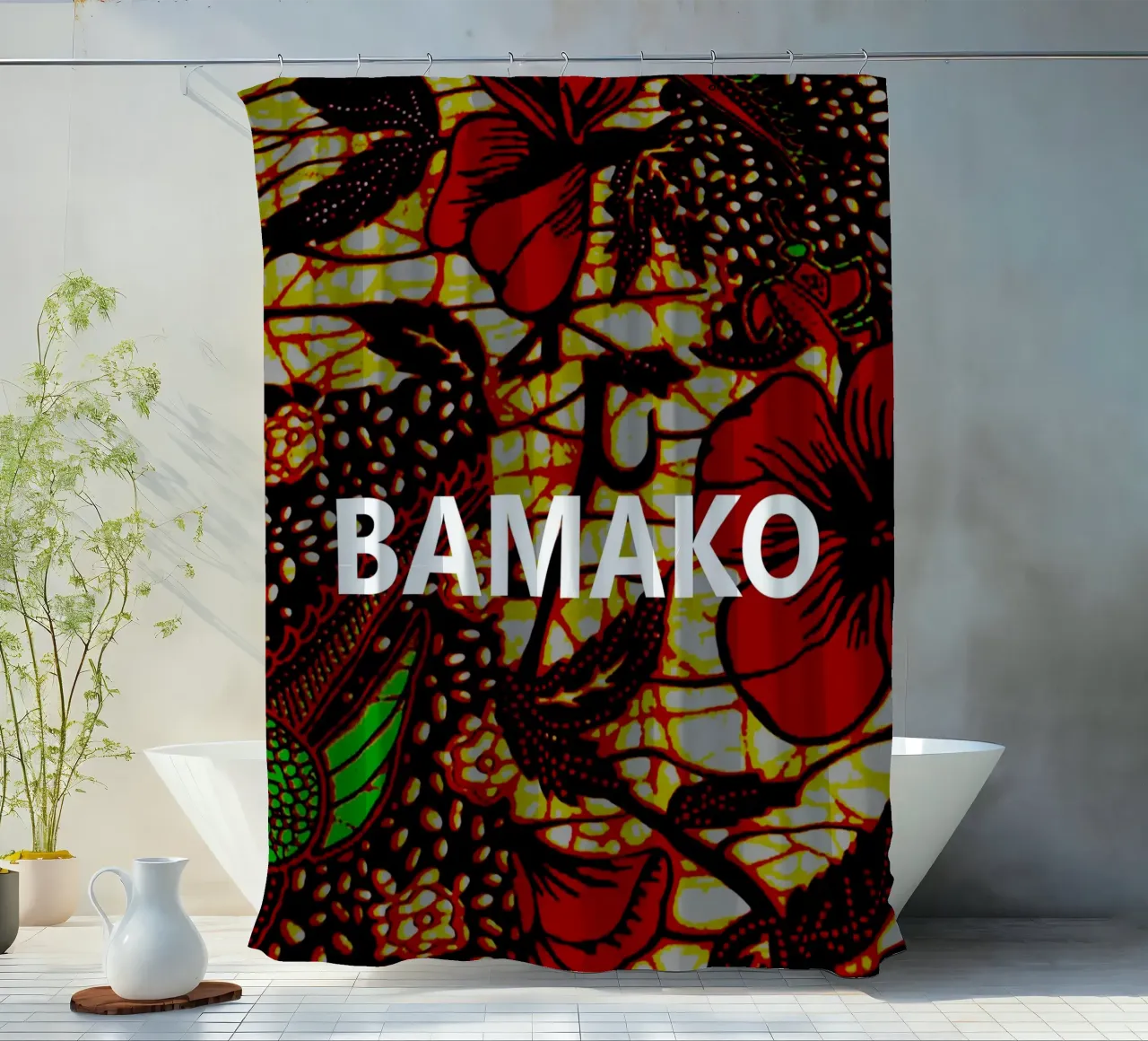 Bamako shower curtain by Mathudace Créas