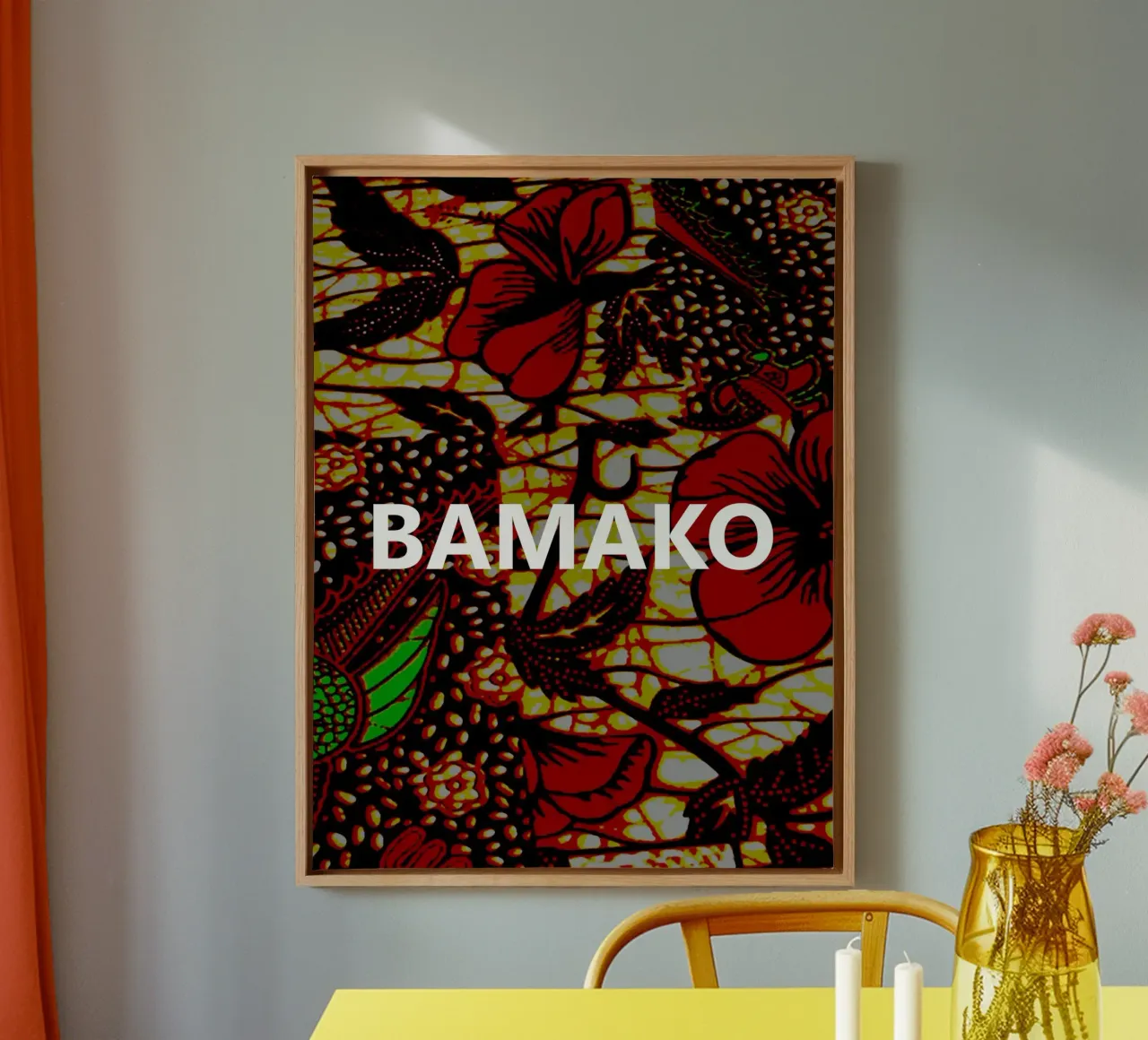 Bamako canvas met Baklijst van Mathudace Créas