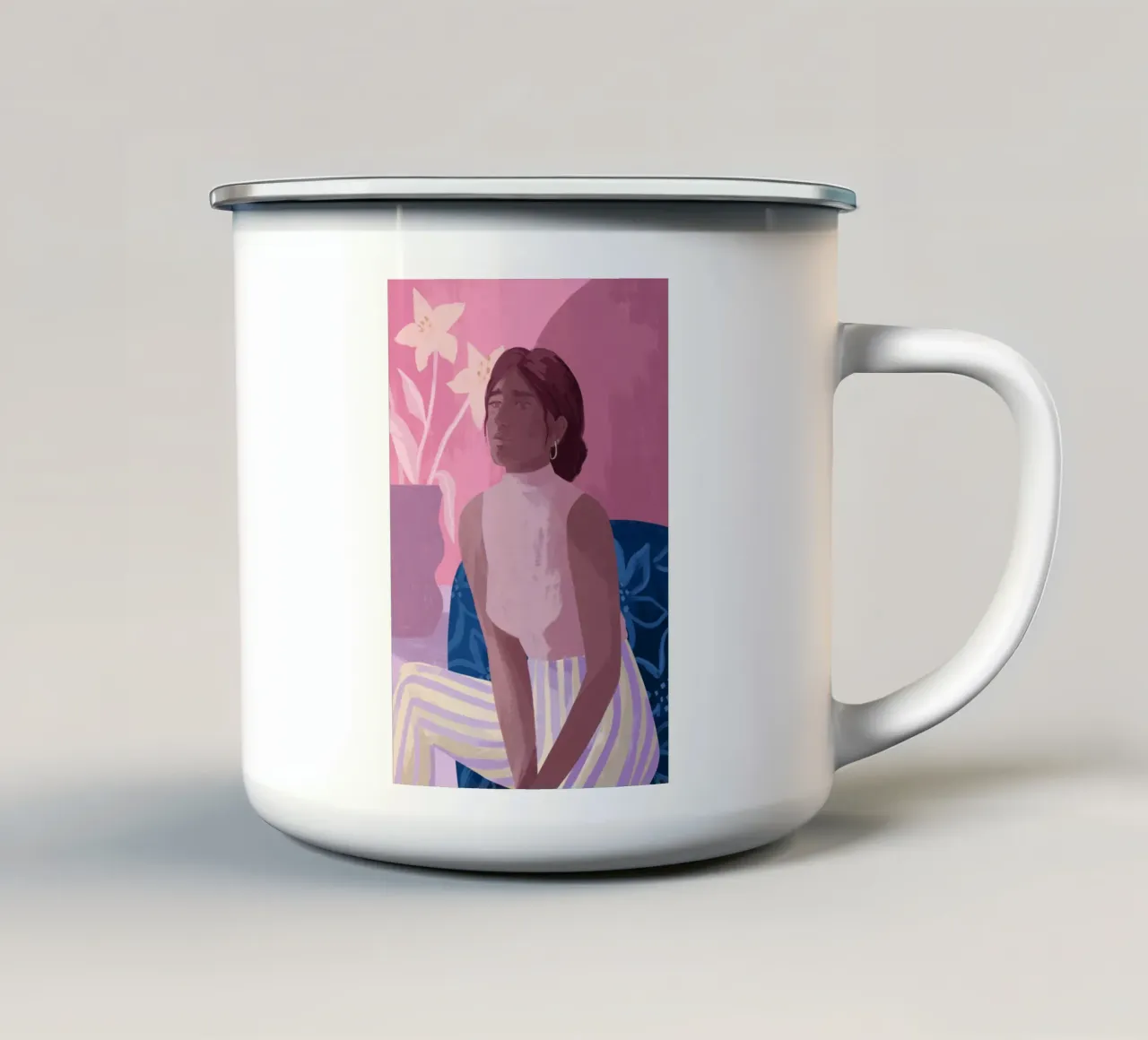 Daydreaming tazza in smalto da Goed Blauw