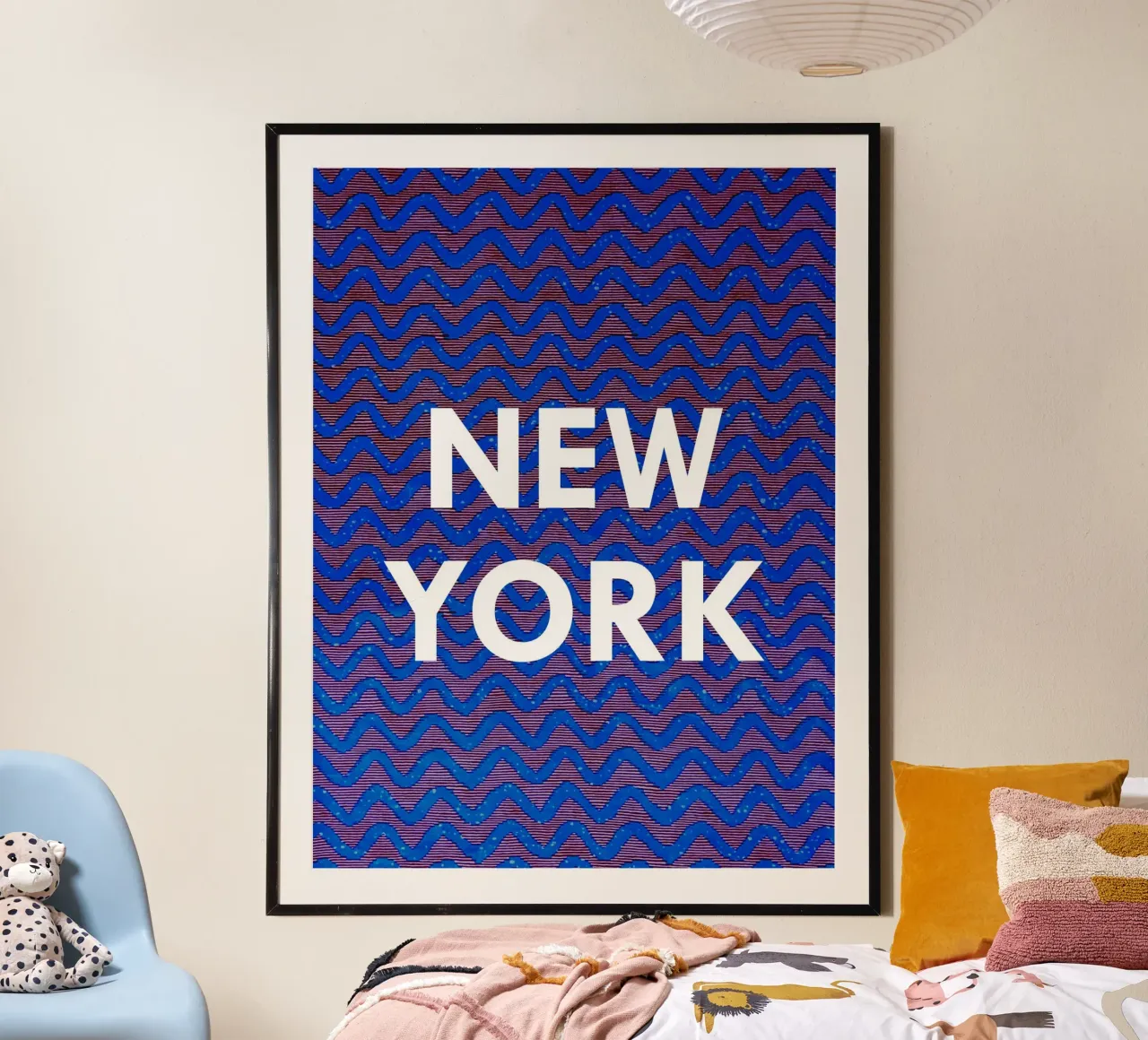 New York poster con telaio in legno da Mathudace Créas