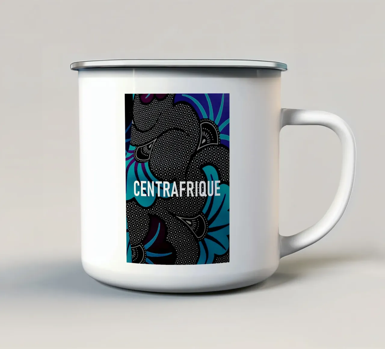 Centrafrique tazza in smalto da Mathudace Créas
