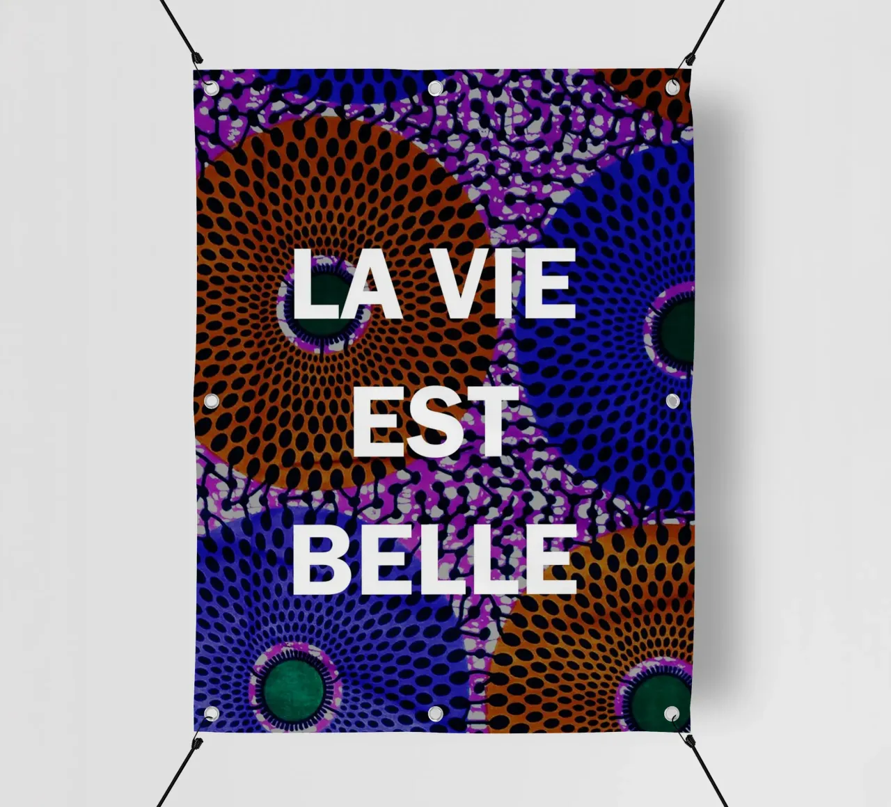 La vie est belle telo in pvc da Mathudace Créas