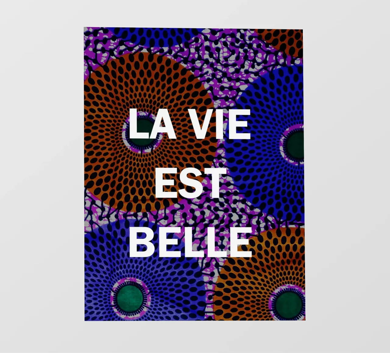 La vie est belle telo in pvc da Mathudace Créas