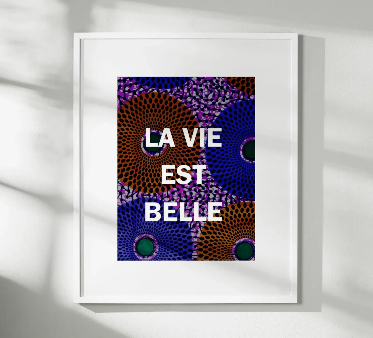 La vie est belle poster con telaio in legno da Mathudace Créas