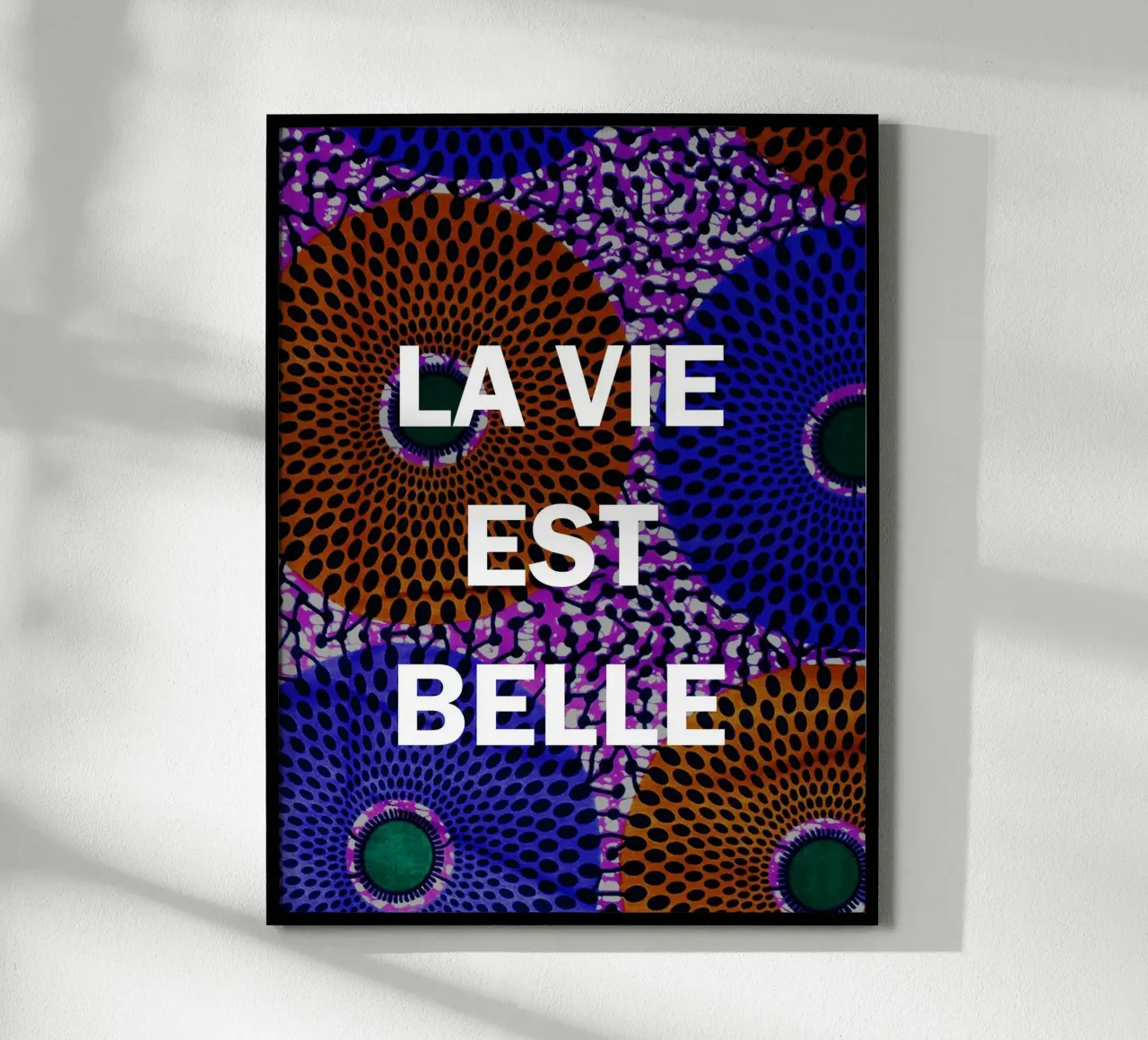La vie est belle poster con telaio in legno da Mathudace Créas