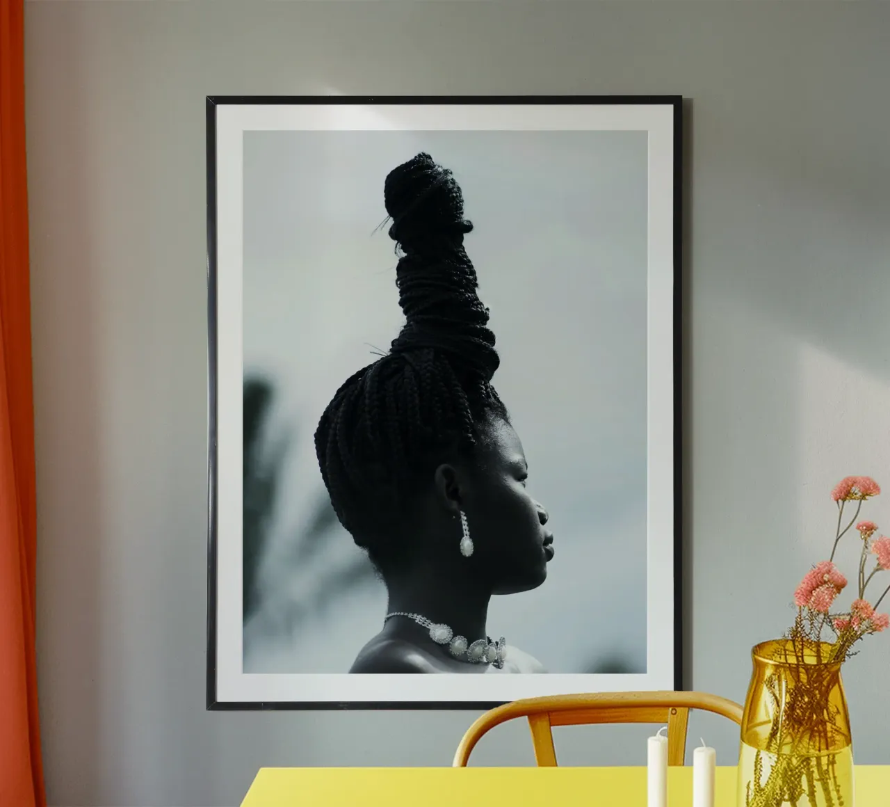 Afro Joy poster met kunststof frame van Mathudace Créas