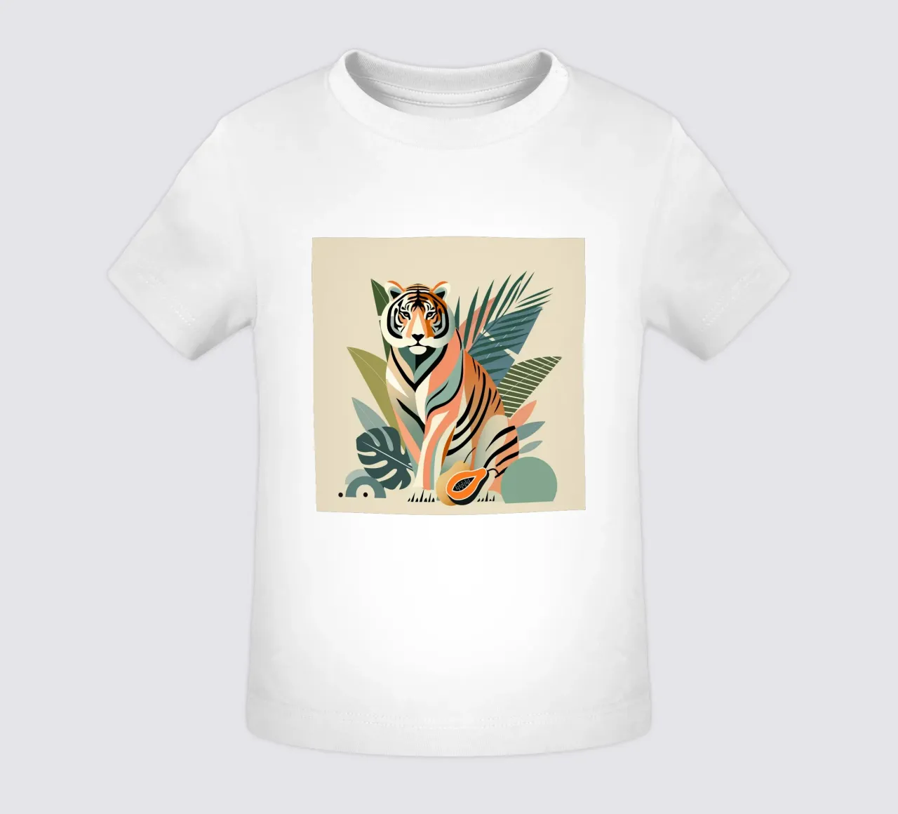 Tigers in the tropical jungle - Harmonious colour composition baby t-shirt by namosh