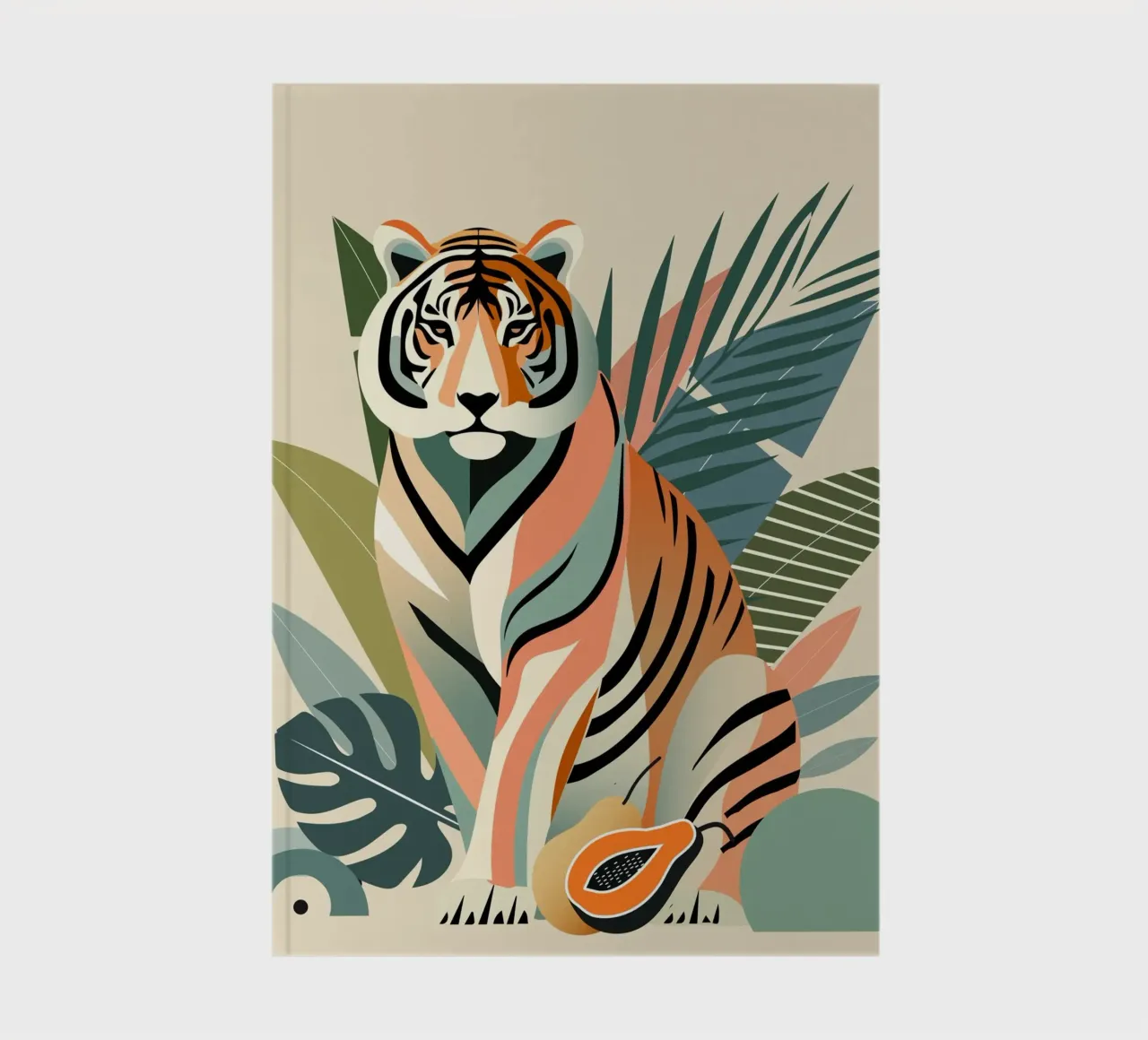 Tigers in the tropical jungle - Harmonious colour composition notebook by namosh