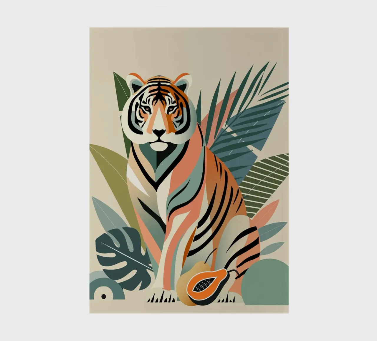 Tigers in the tropical jungle - Harmonious colour composition notebook by namosh