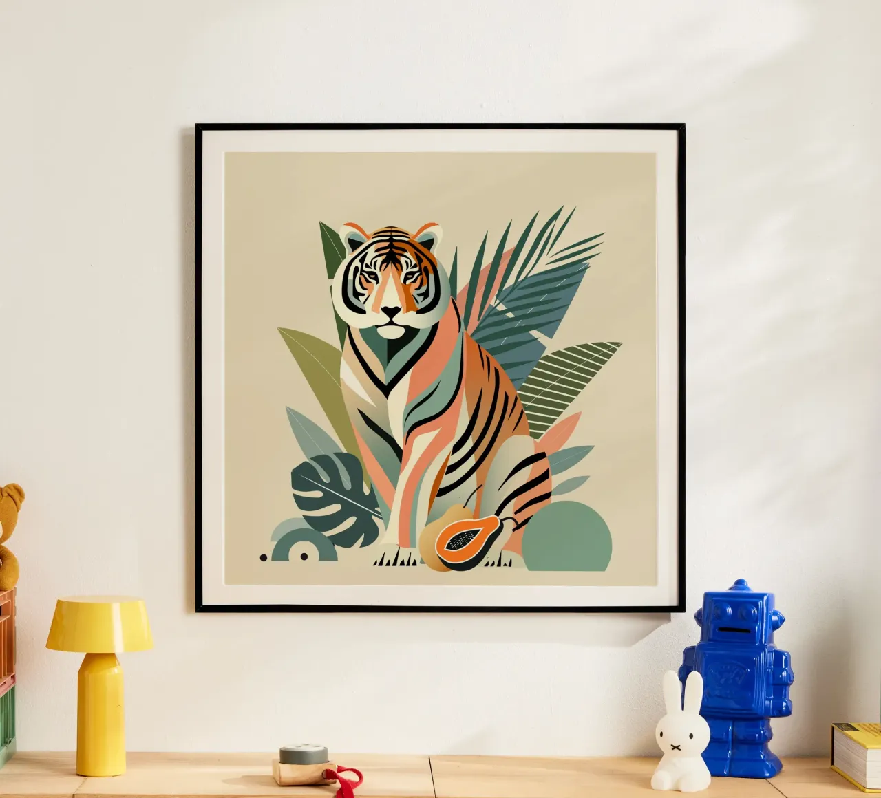 Tigers in the tropical jungle - Harmonious colour composition hahnemühle by namosh