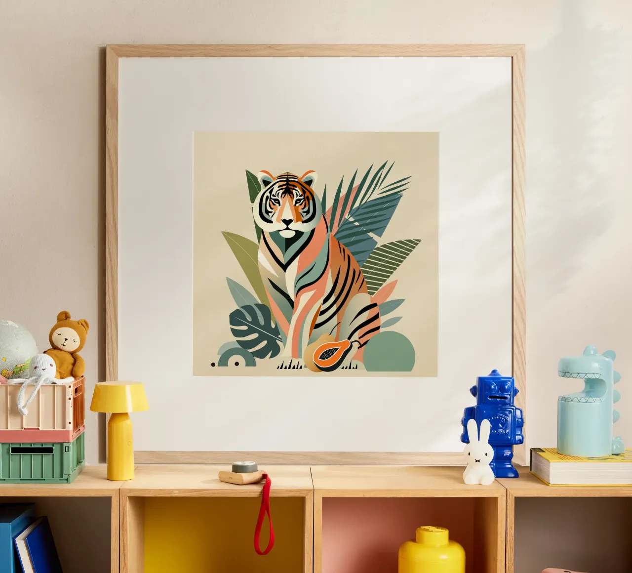 Tigers in the tropical jungle - Harmonious colour composition hahnemühle by namosh