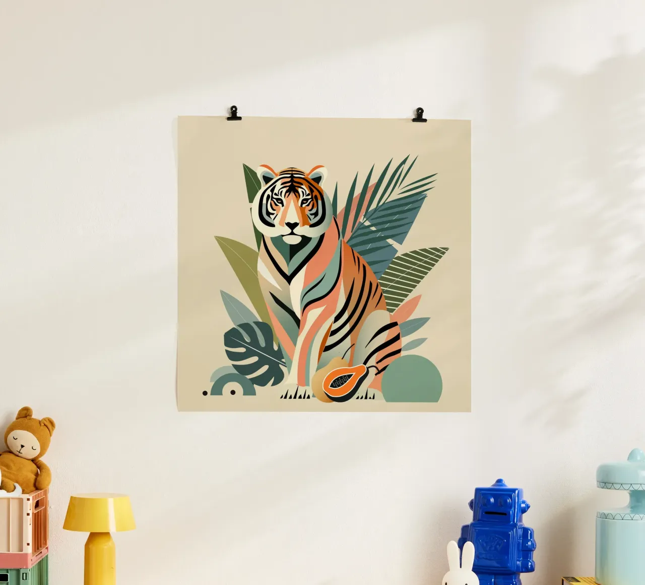 Tigers in the tropical jungle - Harmonious colour composition hahnemühle by namosh