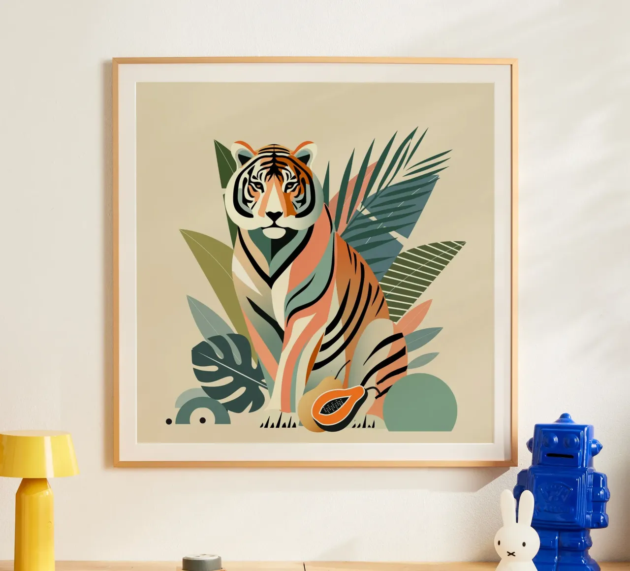 Tigers in the tropical jungle - Harmonious colour composition hahnemühle by namosh