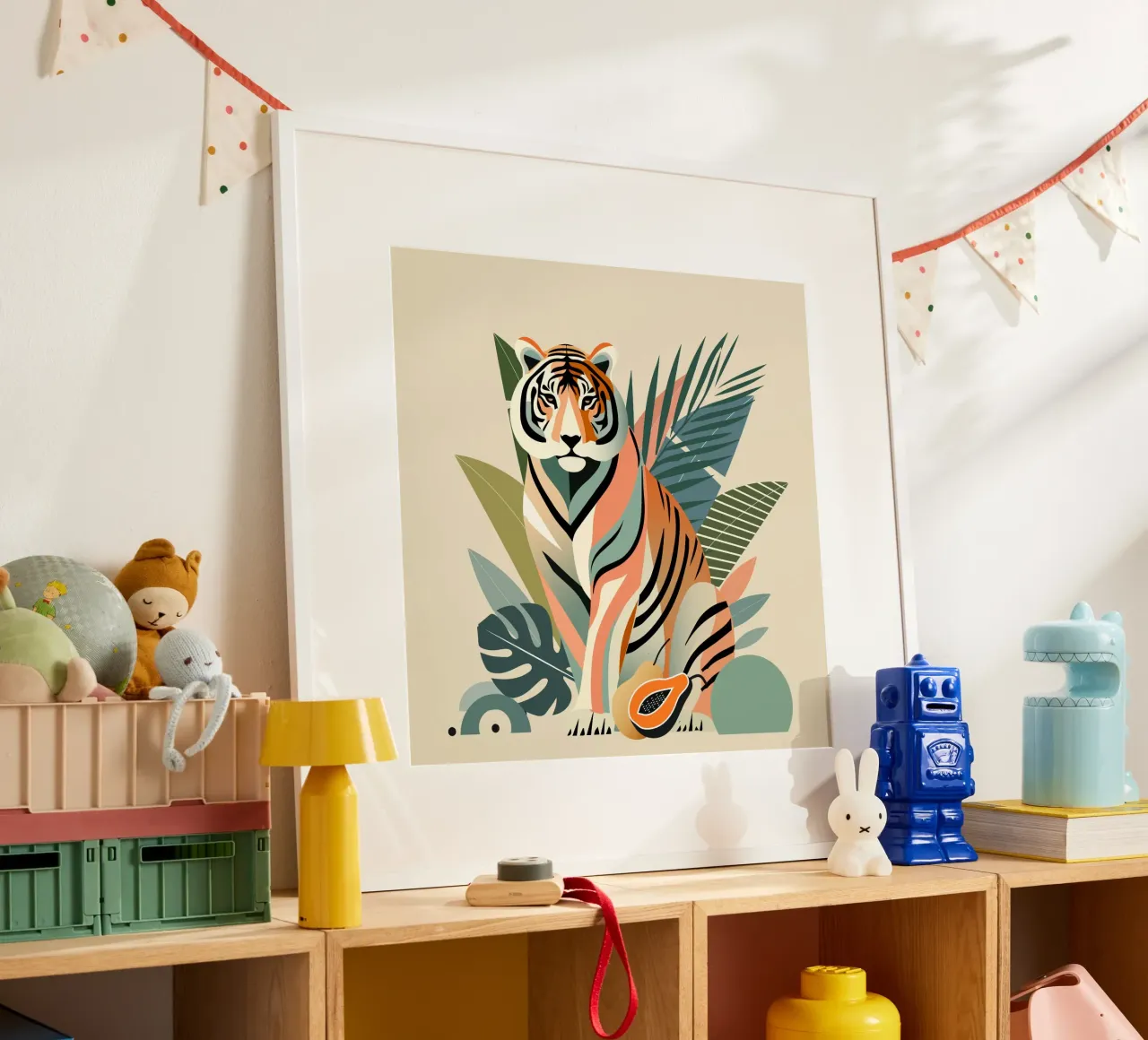 Tigers in the tropical jungle - Harmonious colour composition hahnemühle by namosh