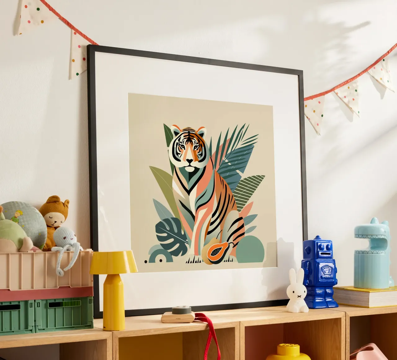 Tigers in the tropical jungle - Harmonious colour composition hahnemühle by namosh