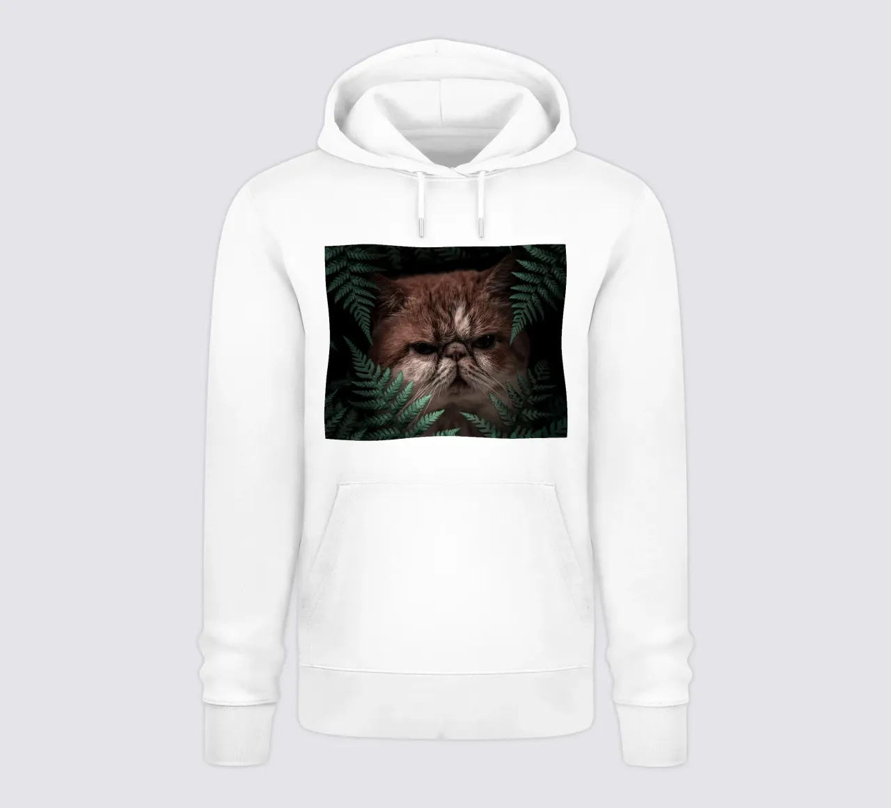 Gatto di picco in felci felpa con cappuccio da arizrab