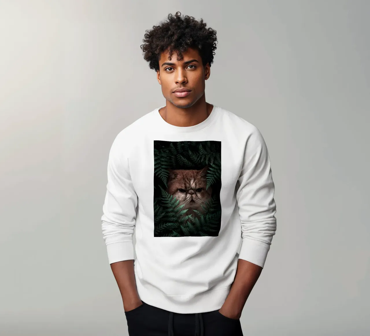 Gatto di picco in felci felpa da arizrab