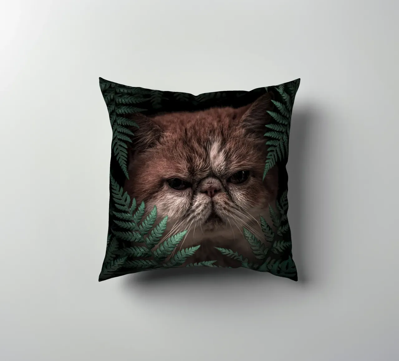 Gatto di picco in felci cuscino da arizrab