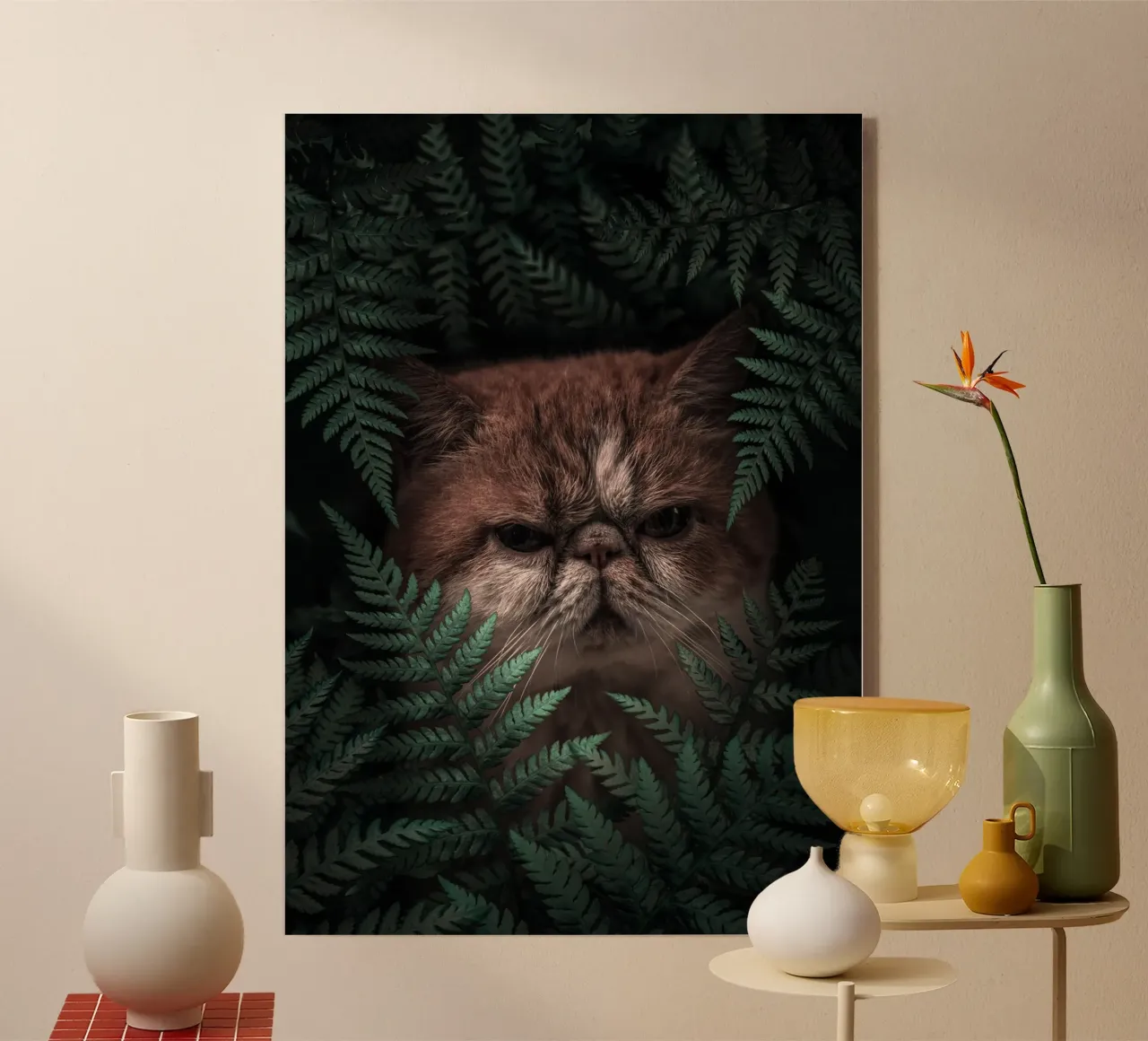 Gatto di picco in felci plexiglass da arizrab