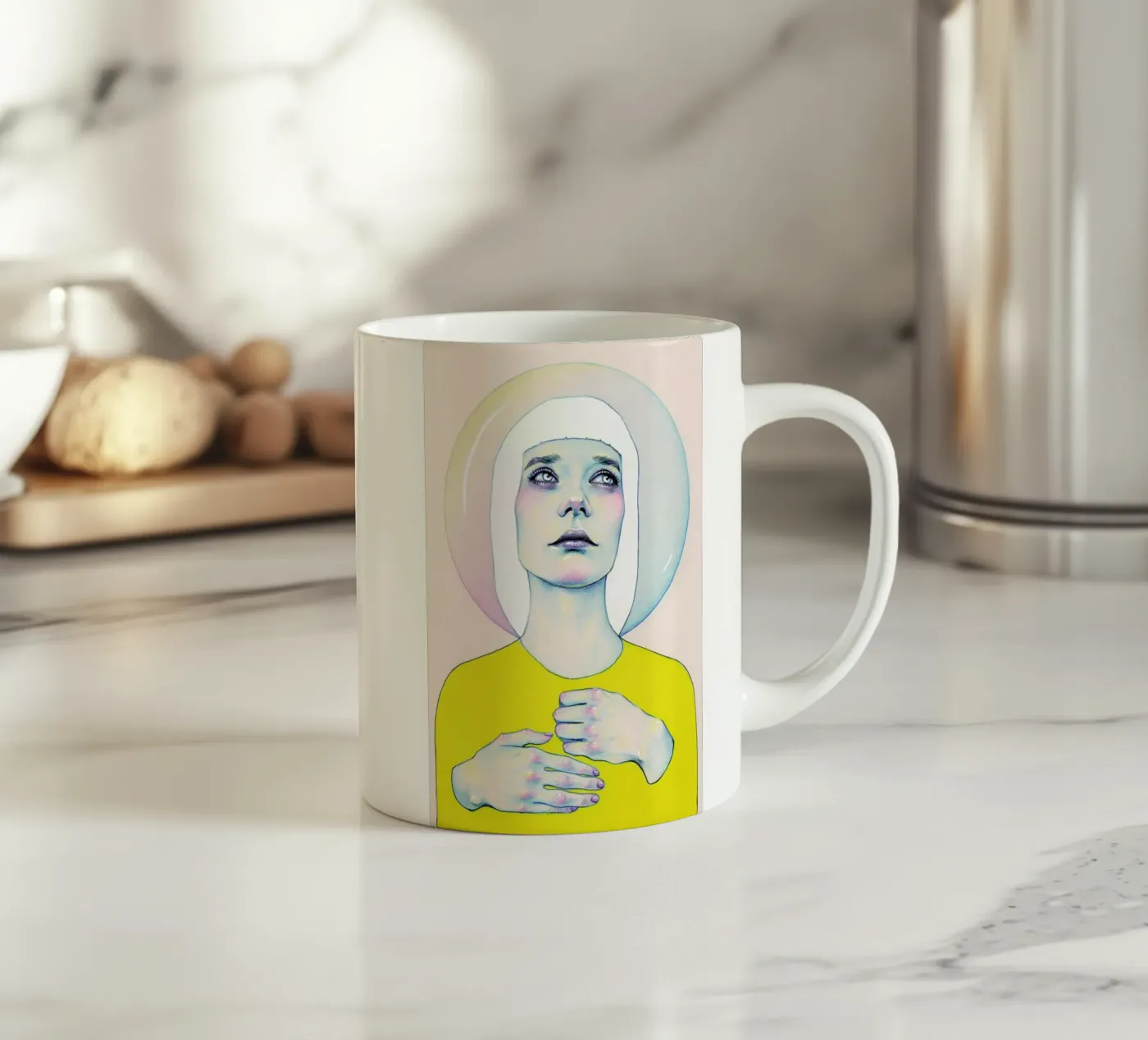 Alienated I ceramic mug by Natalie Foss