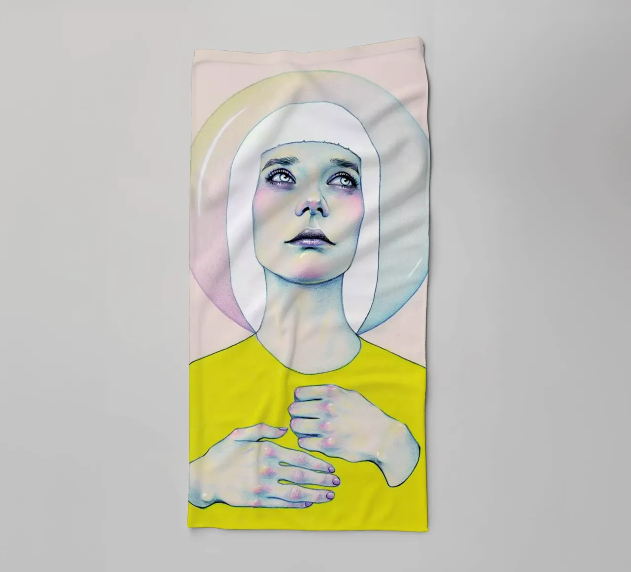 Alienated I towel by Natalie Foss