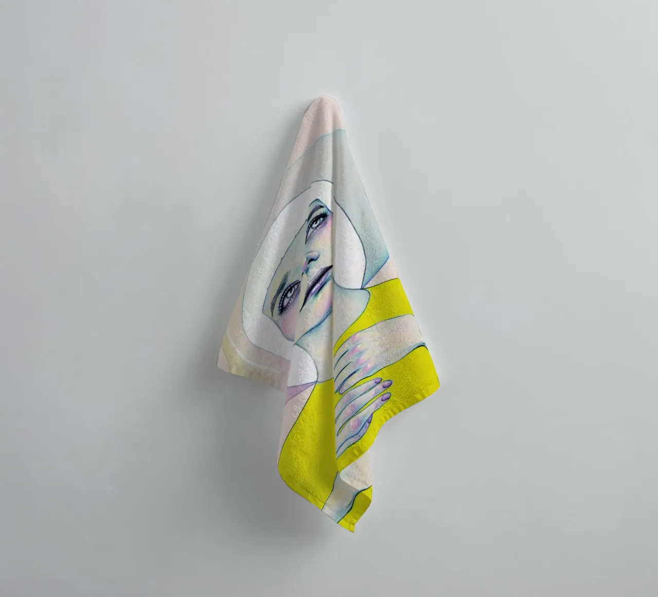 Alienated I towel by Natalie Foss