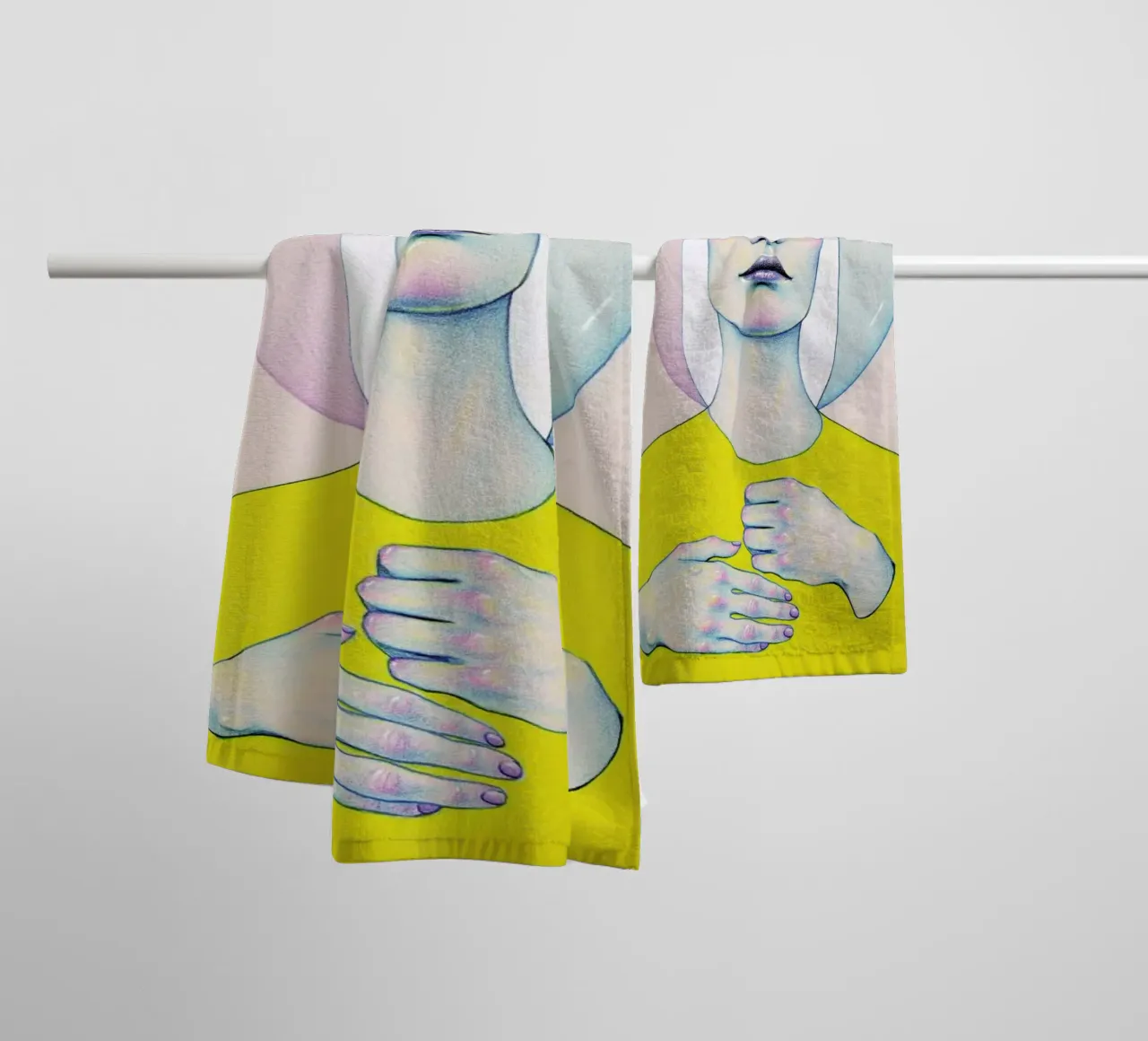 Alienated I towel by Natalie Foss
