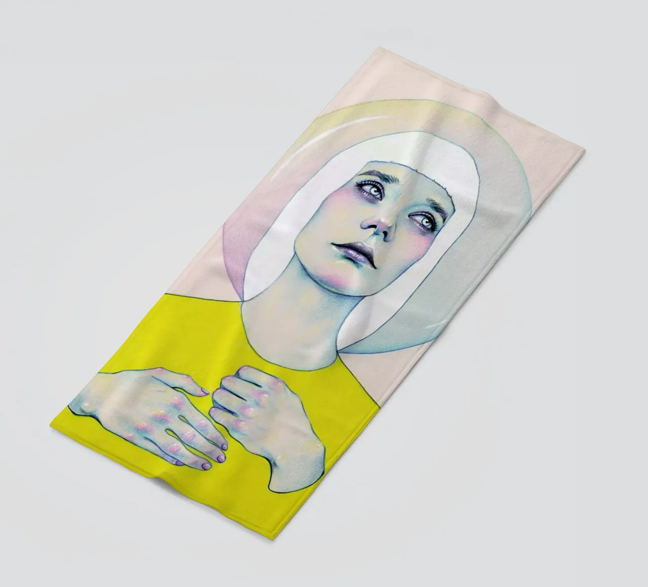 Alienated I beach towel by Natalie Foss