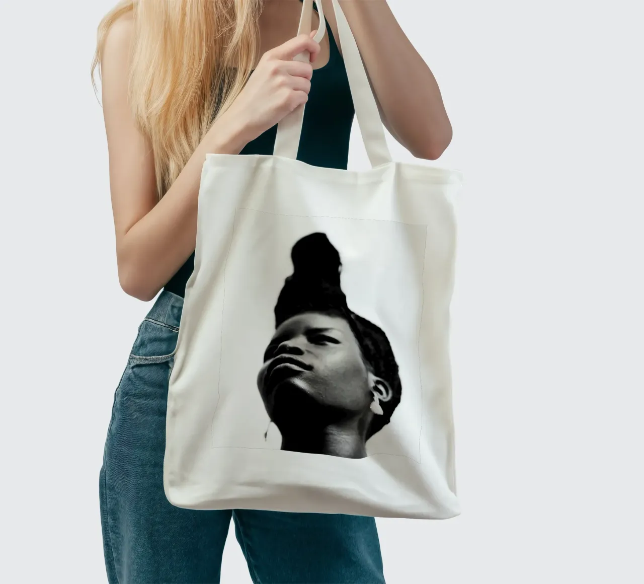 Afro Realm borsa in juta da Mathudace Créas