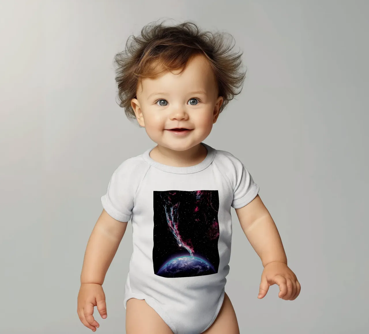 Spazio Terra body neonato maniche corte da arizrab