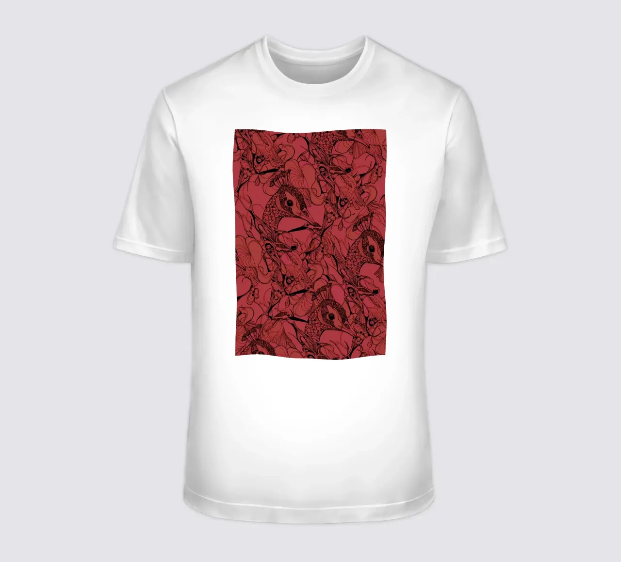Peacock Red t-shirt da Giulio Iurissevich