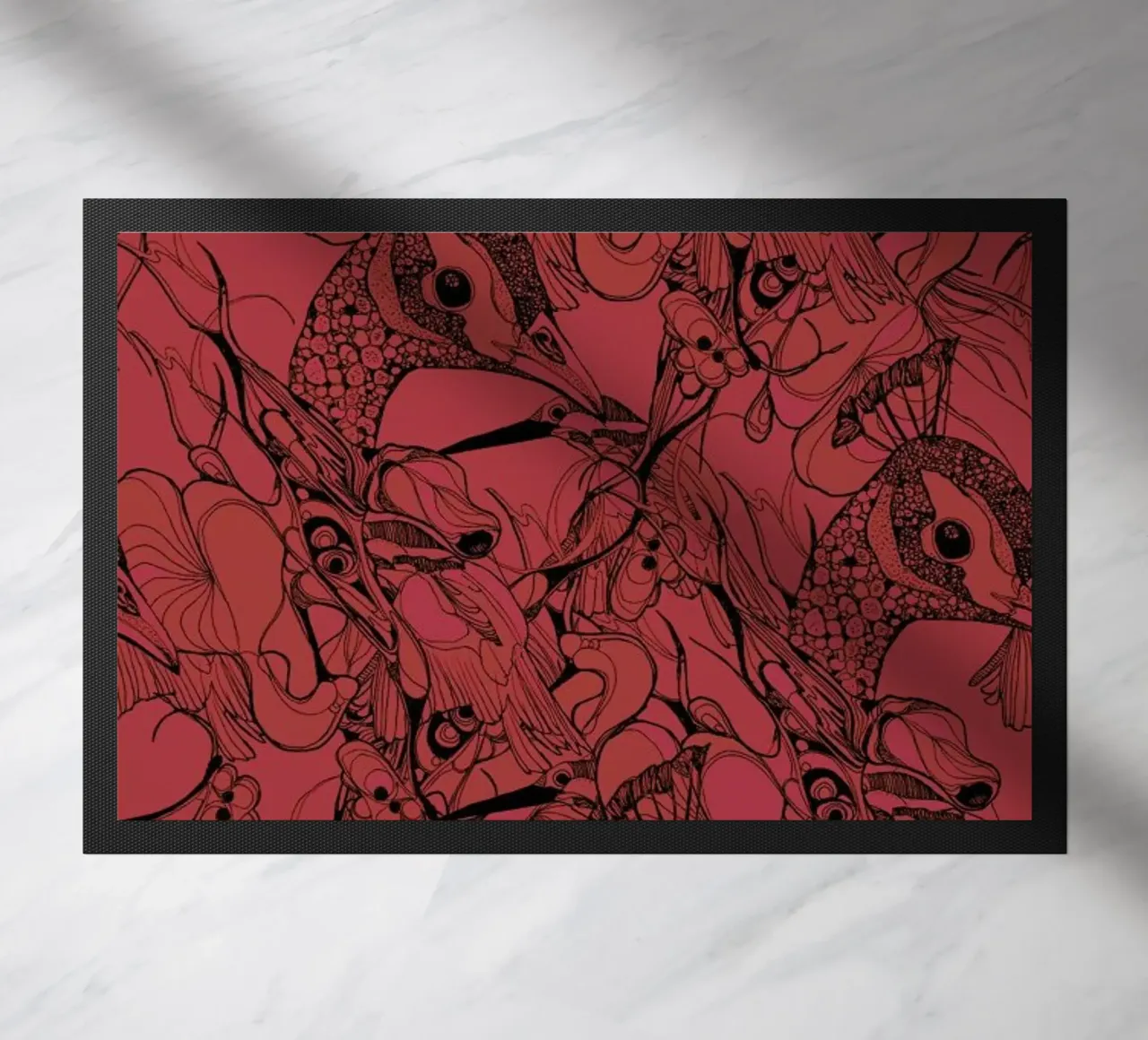 Peacock Red zerbino da Giulio Iurissevich