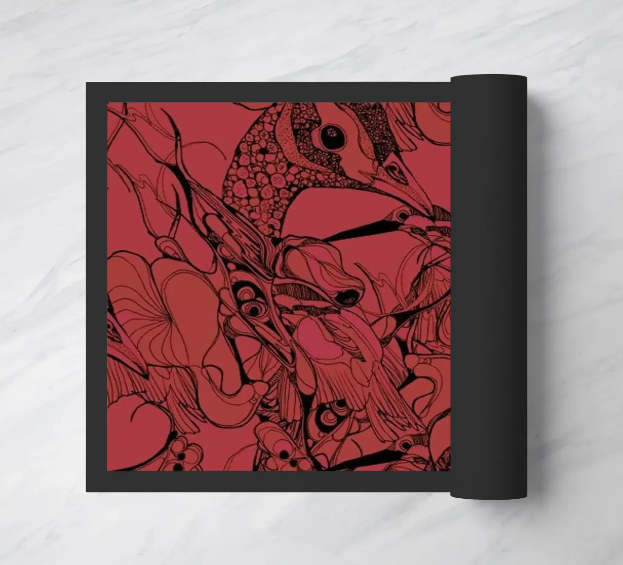 Peacock Red zerbino da Giulio Iurissevich