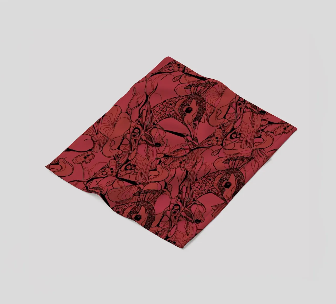 Peacock Red coperta in pile da Giulio Iurissevich