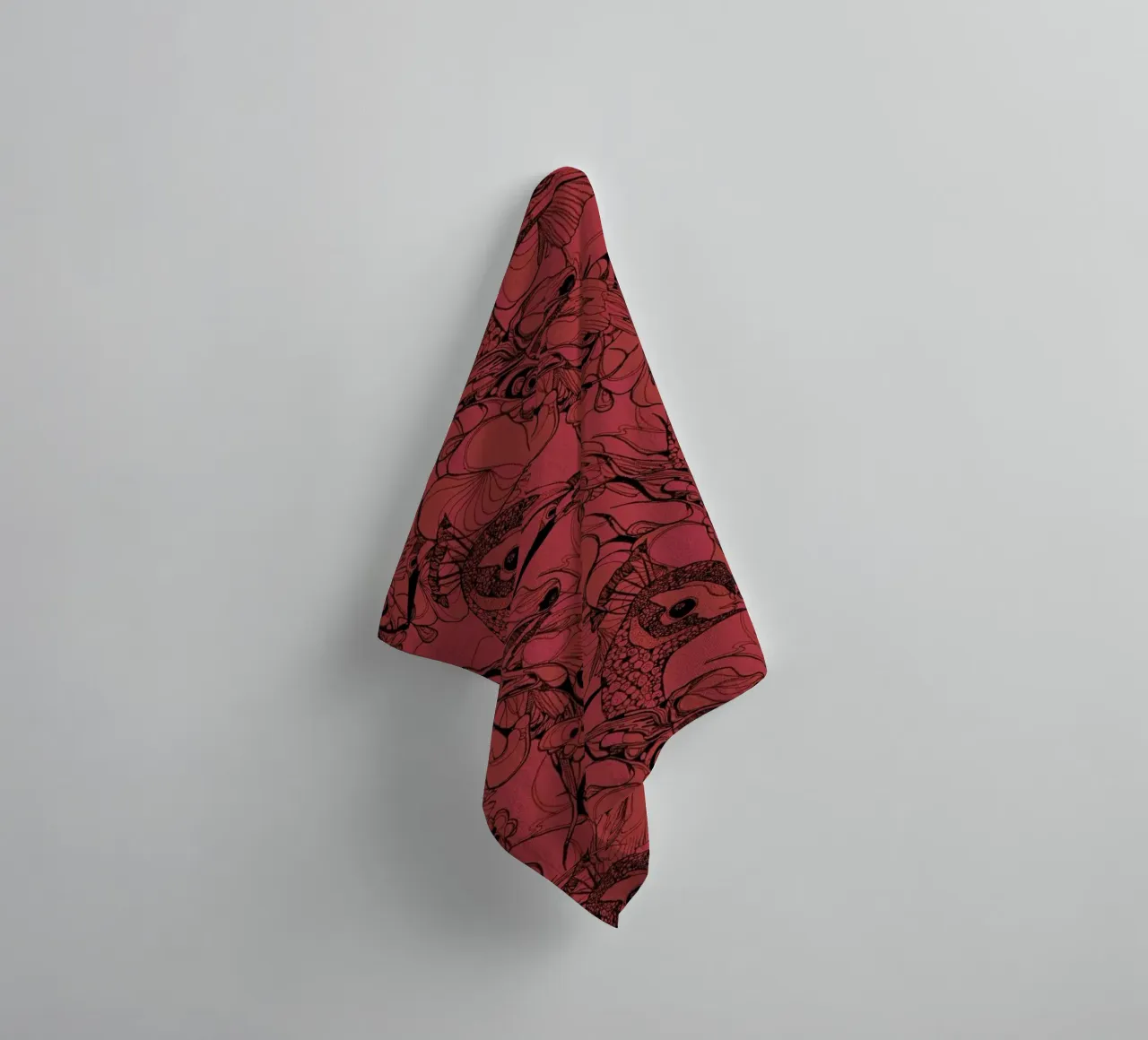 Peacock Red asciugamano da bagno da Giulio Iurissevich