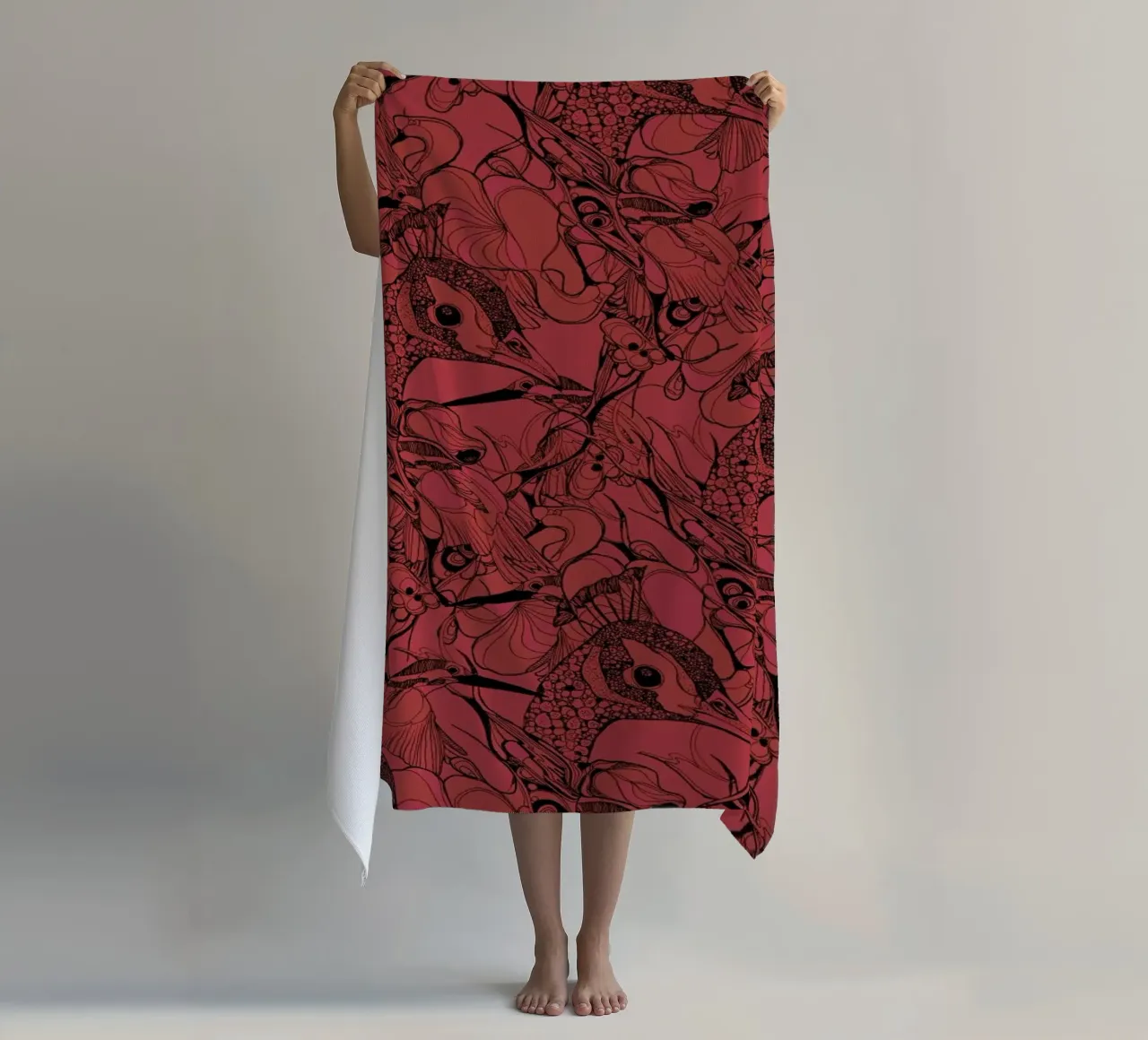 Peacock Red telo mare da Giulio Iurissevich